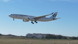 Wamos Air Airbus A330 Gracefully Lands  A Symphony of Aviation [upl. by Ariaet]