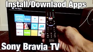 Sony Bravia TV How to DownloadInstall Apps [upl. by Nedi]