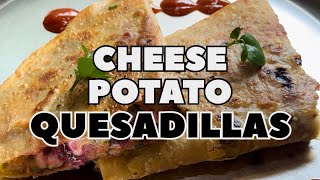 cheese potato quesadillas  Potato Quesadillas Indian Style  chef vipin shorts asmr [upl. by Nairdna757]