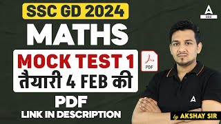 SSC GD 2024 Maths Class  Maths Mock Test for SSC GD  Part 1  Akshay Awasthi [upl. by Llimaj]