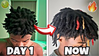 LETTING MY DREADS TURN INTO FREEFORM DREADS🔥 FREEFORM DREAD JOURNEY [upl. by Treacy827]