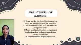 Teori belajar humanistikhumanisme [upl. by Ecylla]