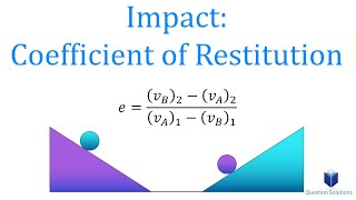 Impact Coefficient of Restitution learn to solve any problem [upl. by Golding482]