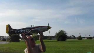 RC Parkzone P51  Maiden Flight [upl. by Cawley]