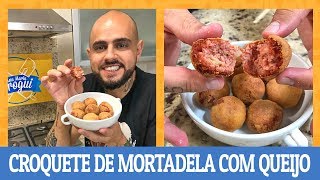 COMO FAZER CROQUETE DE MORTADELA COM QUEIJO  Receitas de boteco  AnaMariaBrogui [upl. by Arabelle]