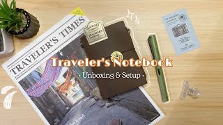 Traveler’s Notebook Unboxing and Setup 📔 [upl. by Ninel]