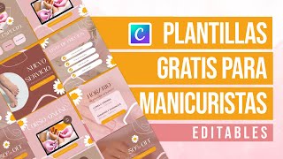 ⭐Descarga gratis plantillas en CANVA belleza o manicuristas [upl. by Adamek]