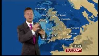 Tomasz Schafernaker loses his train of thought BBC News 270709 [upl. by Salita]