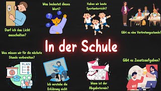 Learn German  Top 50 School Phrases in English for Everyday Classroom Situations  A2 [upl. by Ahsel]