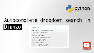 Autocomplete dropdown search in django python [upl. by Leiad159]