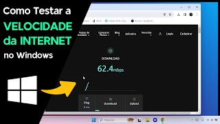 Como Testar a VELOCIDADE da INTERNET no Windows [upl. by Olpe]