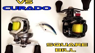 SHIMANO CURADO I VS DAIWA TATULA TYPE R CAST DISTANCE BATTLE PART 2 SQUAREBILL CAST OFF [upl. by Kati]