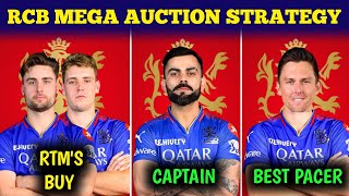 IPL2025  RCB Mega Auction Strategy❤️🔥  Royal Challengers Bengaluru  IPL Auction  RTM ipl [upl. by Ibot867]