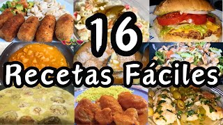 ✅16 RECETAS FACILES recetasfaciles mihogardulcehogar recetas comidasrapidasyfacilesdehacer [upl. by Hazlip373]