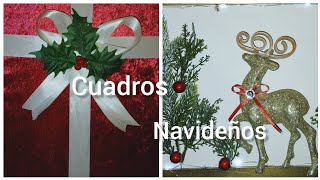 Cuadros Navideños Para Decorar🎄Ideas Para Decorar En Navidad 🦌🎄 [upl. by Lehte]