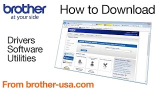 How to download software drivers or utilites from BrotherUSAcom [upl. by Dehlia]