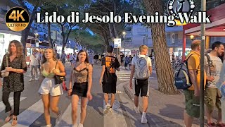 Lido di Jesolo Evening Walk Tour 4K [upl. by Lily]