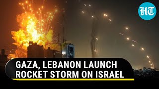 Hamas TwoFront Attack On Israel Rockets Fired From Gaza Lebanon Simultaneously [upl. by Eiderf939]