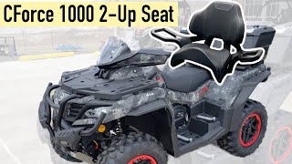 2 UP SEAT INSTALL on a CFMOTO CForce 1000 Overland ATV Touring Seat amp Storage COMBO [upl. by Lolita471]