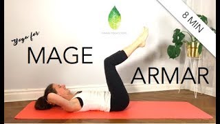 8 min yoga för mage och armar  Annas yoga studio [upl. by Piwowar]