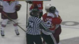 Jonathan Toews vs Martin Hanzal Nov 18 2008 [upl. by Dolley]