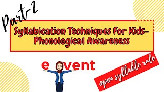 Syllabication Techniques And Phonological Awareness Part2 how to divide words into syllables [upl. by Harihat]