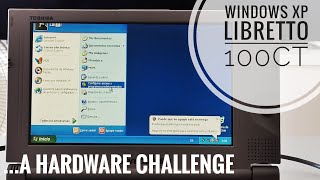 Windows XP boot up and running on a Toshiba Libretto 100CT retro computer Pentium 166MHz 64MB RAM [upl. by Cami]