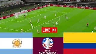 LIVE Argentina vs Colombia 2024 Copa America Final Full Match  video game simulation [upl. by Athalee304]