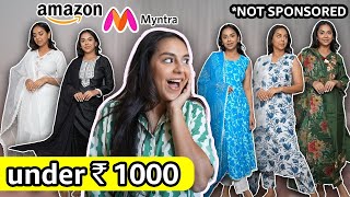 MASSIVE INDIAN WEAR TRY ON HAUL EVERYTHING UNDER 1000  Aanam C [upl. by Derek]