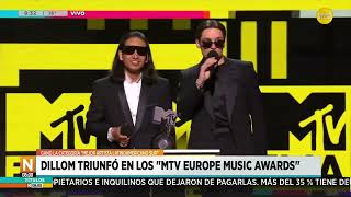 Dillom triunfó en los quotMTV Europe Music Awardsquot mejor artista latinoamericano │N800│ 111124 [upl. by Sivraj]