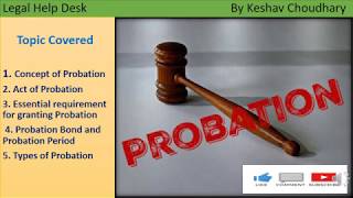 Probation in Criminology Concept of Probation in Hindi Various Acts of Probation [upl. by Florella22]