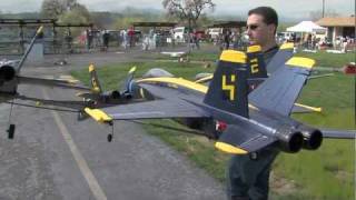 RC Flight amp Crash of the Blue Angels Formation at SCCMAS [upl. by Yerggoeg]