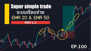 EP100 🔴 quotSuper simple trade ระบบเรียบง่าย EMA 20 amp EMA 50 RRR 12quot I Sharingtrade CoLtd [upl. by Sampson]