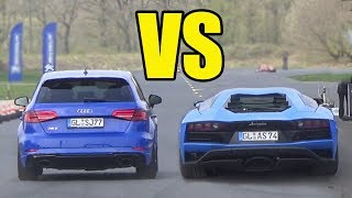 AUDI RS3 vs LAMBORGHINI AVENTADOR 😱 RS3 WON😱 [upl. by Padegs]