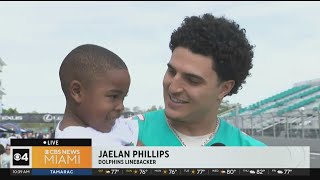 Dolphins Challenge Cancer Jaelan Phillips and Malachi Jenkins [upl. by Ariaz785]