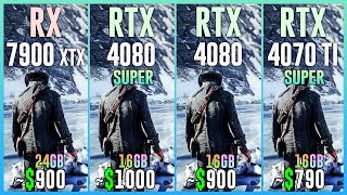 RX 7900 XTX vs RTX 4080 SUPER vs RTX 4080 vs RTX 4070 TI SUPER  Test in 25 Games [upl. by Pish]