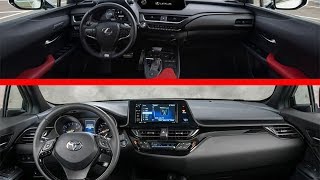 LOOK THIS 2019 Lexus UX vs 2019 Toyota CHR INTERIOR [upl. by Trinette]