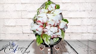 Decoupage Tutorial  Sospeso Trasparente on Easter egg [upl. by Olegnaed]