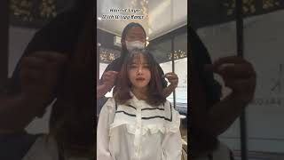 Haircut Layer with Wispy Bangs✨mokasalonsemarang haircut potongrambut hairstyle salonhits [upl. by Joeann]