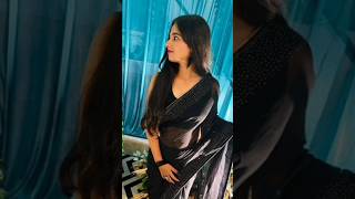 quotChic amp Elegant Black Saree Get Ready With Mequotgrwm [upl. by Rus]