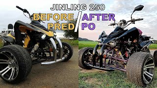 Jinling 250 QUAD  BEFORE and AFTER  PŘED a PO [upl. by Mclain622]