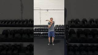 CrossBody Dumbbell External Rotation Advanced Exercise  Shoulder Instability [upl. by Ellehcam]