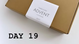 DAY 19  Embroidery Advent Calendar 2023  ASMR [upl. by Yrrem]