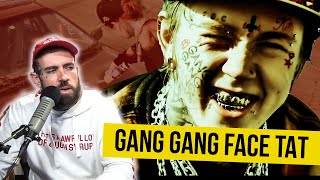 Why does this Rapper have a quotGang Gangquot Face Tattoo [upl. by Eanat]