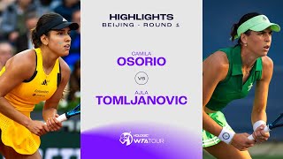 Camila Osorio vs Ajla Tomljanovic  2024 Beijing Round 1  WTA Match Highlights [upl. by Cammy]