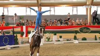 FEI European Vaulting Championships 2013  Female Junior Compulsory 2nd Place  Miriam Esch [upl. by Aneert]