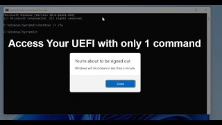 CMD  Enter UEFI  BIOS with only 1 command [upl. by Anegue]