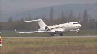 Bombardier BD7001A10 Global Express LandingampTake off [upl. by Lehar]