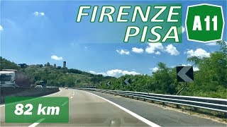 A11  FIRENZE  PISA  Autostrada Firenze Mare  Percorso completo [upl. by Akessej]