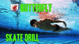 Swimisodes  Improve Butterfly Technique  Skate Drill [upl. by Skill371]